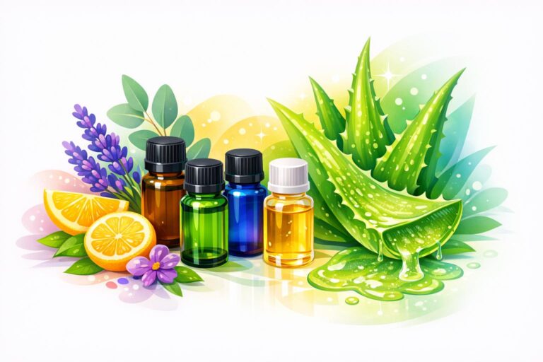 5 Eteriske Oljer + Aloe Vera mot Flass